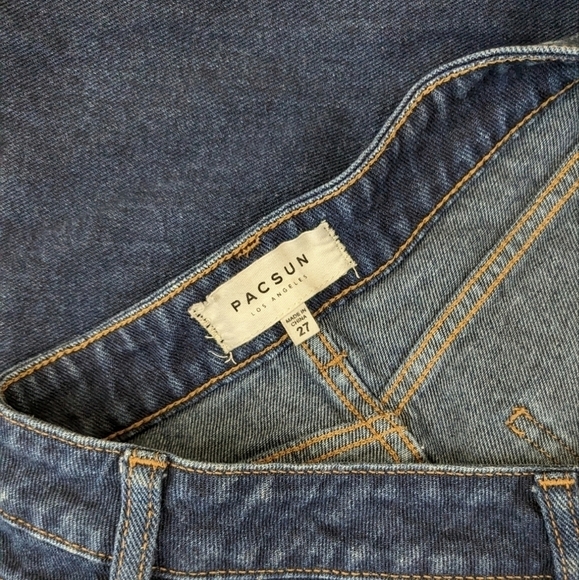 PAC Sun Pacific Sunwear Women's 27 Short Denim Button Down Mini Skirt Y2KCORE - Picture 9 of 13